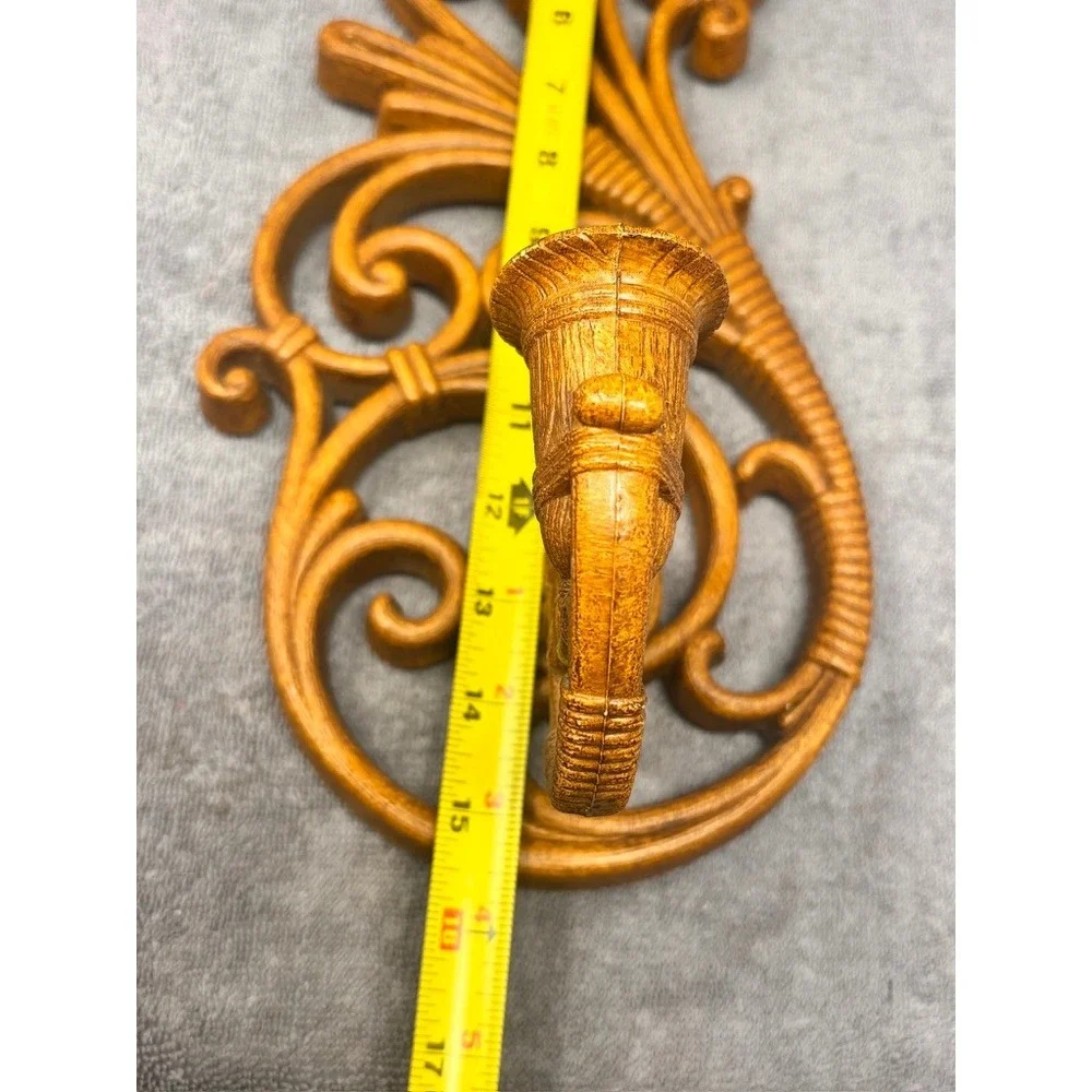 Vintage Syroco 3312 Faux Wood Wall Sconce Candle Holder 15.5